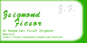 zsigmond ficsor business card